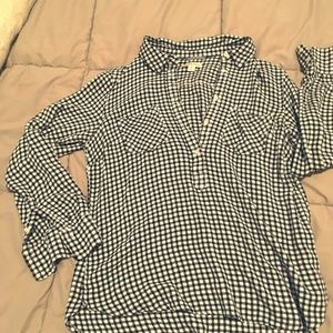 Super Soft Black and White Flannel Top